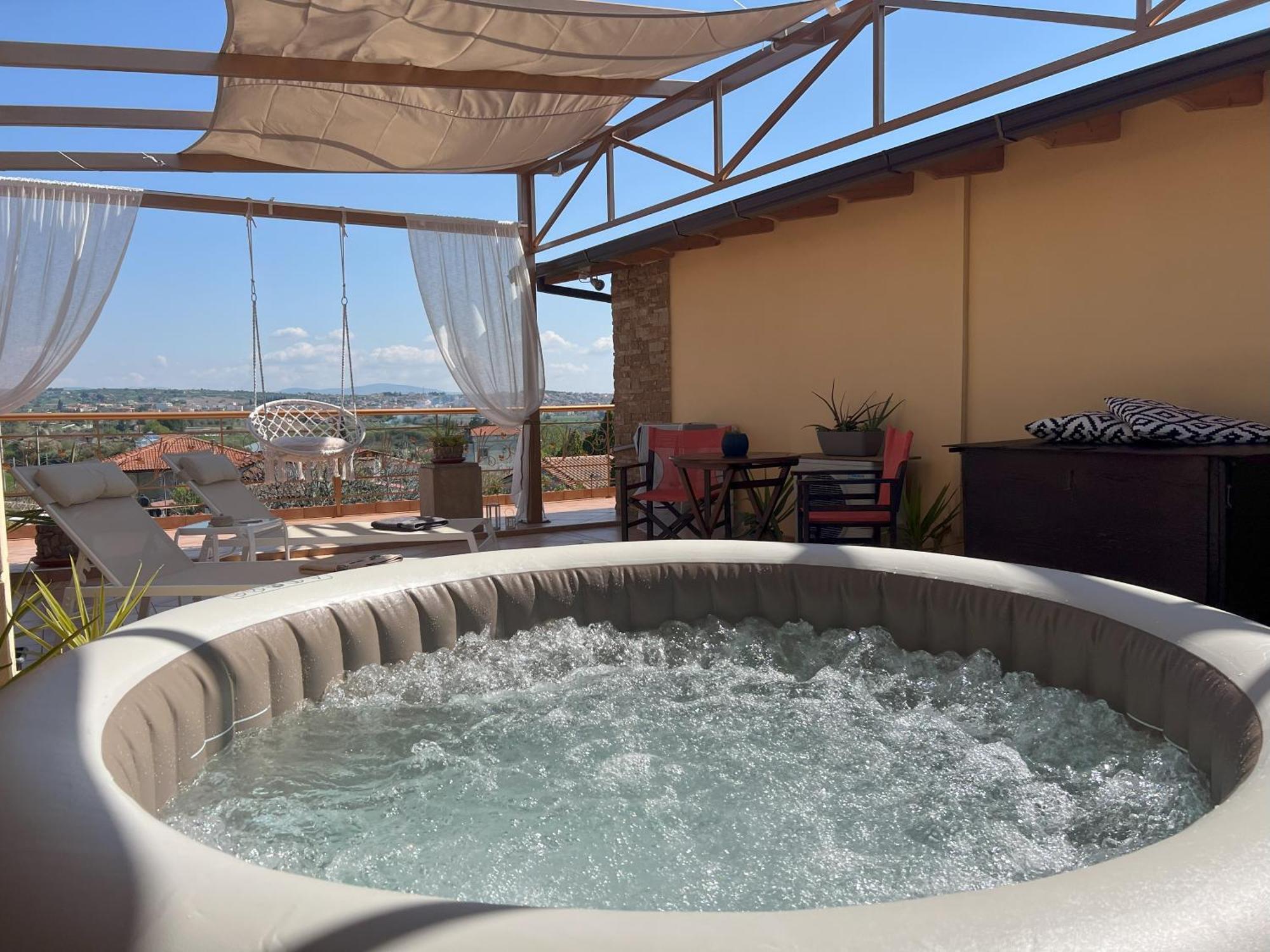 Doormat# Wait 'N Sea, Jacuzzi, Luxury Stone House Leilighet Epanomí Eksteriør bilde